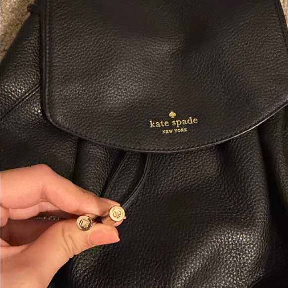 Kate Spade Black Drawstring Backpack - Picture 2 of 6